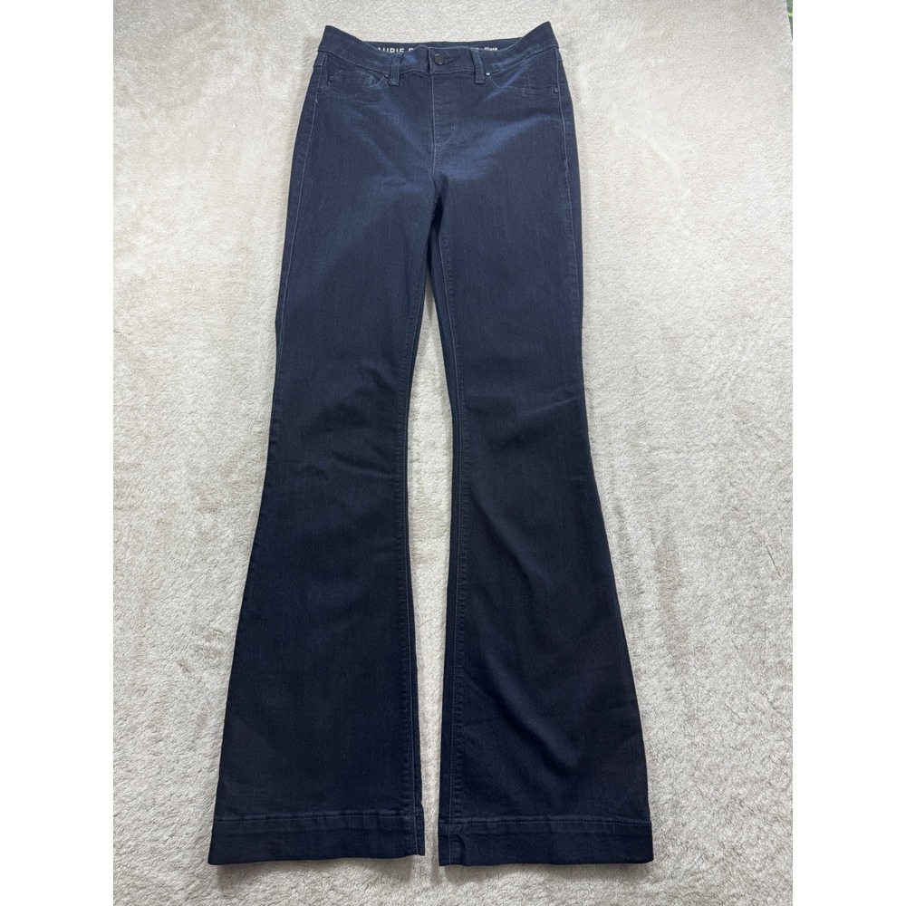 Laurie Felt Womens Silky Flare Vital Stretch Dark Wash Jeans ST Meas: 28x33.5